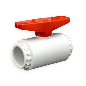 1" Flui-PRO PVC Compact Ball Valve - White / Socket (FP-WS-010)