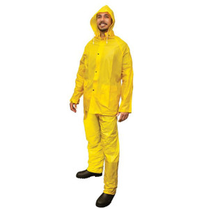 Heavy-Duty PVC/Polyester Rain Suit - Large