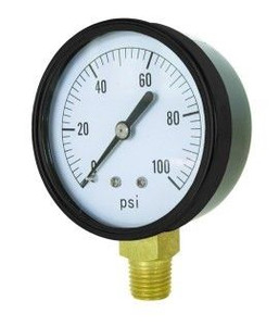 4” Model 24 Pressure Gauge, 0-30 PSI, 1/4” MNPT Bottom Mount (4124DSB30)