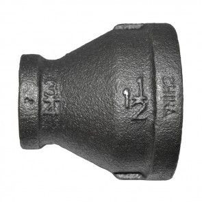3/4" X 3/8" Black Malleable Iron Reducing Coupling (35024)