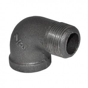 3/8" Black Malleable Iron Street 90 Elbow (Mf) (35373)