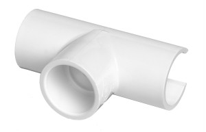 1 1/4" x 1 1/4" Snap Tee Snap x Slip PVC Fittings Sch 40 1 1/4" x 1 1/4" Snap Tee Snap x Slip PVC Fittings Sch 40