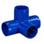 Blue 1" Furniture Fitting 4-way (FF-4W-010-BLUE) Blue 1" Furniture Fitting 4-way (FF-4W-010-BLUE)