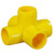 Yellow 1-1/4" Furniture Fitting 5-way (FF-5W-012-YELLOW) Yellow 1-1/4" Furniture Fitting 5-way (FF-5W-012-YELLOW)