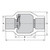 1-1/4" PVC Clear Utility Spring Check Valve - Socket (S1580C-12)