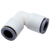 3/8" LIQUIfit® Series White Bio-Based Polymer 90° Union Elbow, Push-To-Connect, EPDM O-Ring, Stainless Steel Gripping Ring