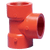 3/4" Tee, Socket, Red, PVDF, Schedule 80