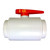 1/2" PVC Ball Valve Fipt x Fipt, White, 150 PSI Rated