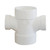 4" x 4" x 1-1/2" x 1-1/2" DWV PVC Double Sanitary Reducing Tee P429-419