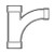 10" x 2" DWV PVC Reducing Wye and 1/8 Bend (1 pc) 3777-621