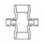 2-1/2" x 1/2" Sch 40 PVC Reducing Cross Soc 420-287