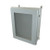 AM30248RLW 30x24x8 NEMA 4X Fiberglass Enclosure w/ Raised Quick-Release Latch Hinged Cover Window