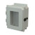 AMU1084LWF 10x8x4 NEMA 4X Fiberglass Enclosure w/ Quick-Release Latch Hinged Cover Window Flange Mount