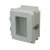 AMU1084TWF 10x8x4 NEMA 4X Fiberglass Enclosure w/ Twist Latch Hinged Cover Window Flange Mount