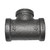 3/4" x 3/4" x 1/2" Black Malleable Iron Tee Fitting (BMT343412 / 35429)