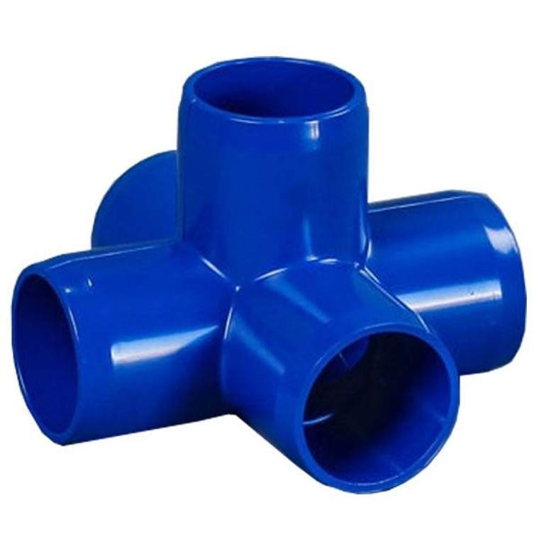 Blue 1-1/4" Furniture Fitting 5-way (FF-5W-012-BLUE)