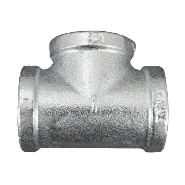 1-1/4" X 1" X 1-1/4" Galvanized Malleable Iron Tee (36457)