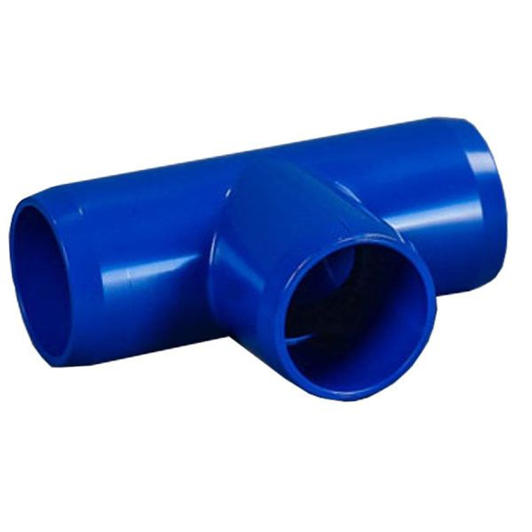 Blue 1-1/2" Furniture Fitting Tee (FF-T-015-BLUE)