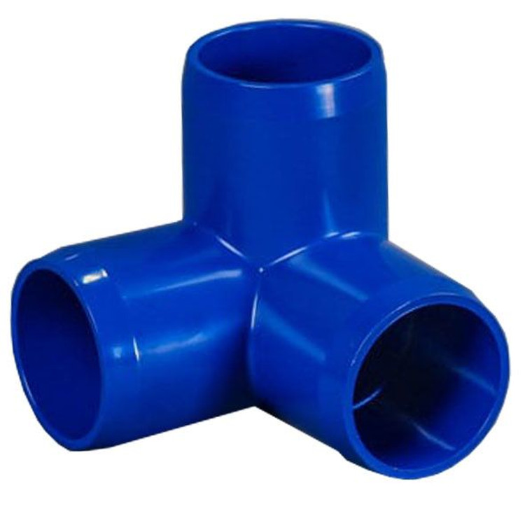 Blue 1-1/4" Furniture Fitting 3-way (FF-3W-012-BLUE)