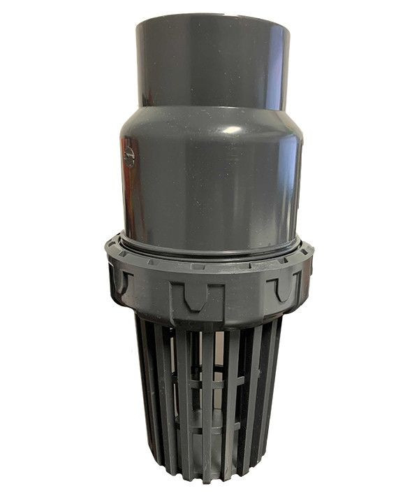 2" Flui-PRO PVC Single Union Foot Valve-EPDM Washer, Socket ends