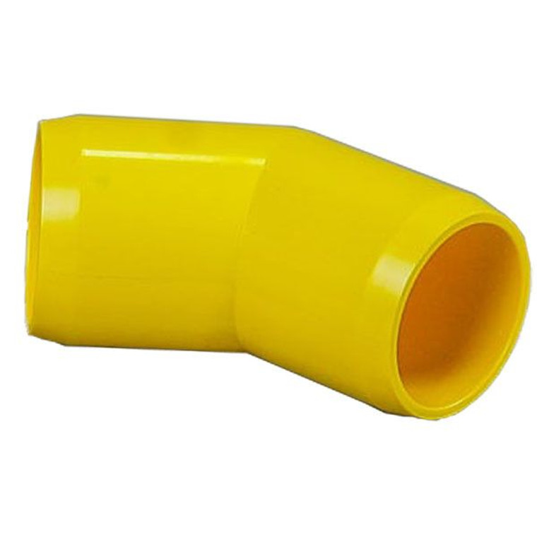 Yellow 1" Furniture Fitting 45 Elbow (FF-45-010-YELLOW)