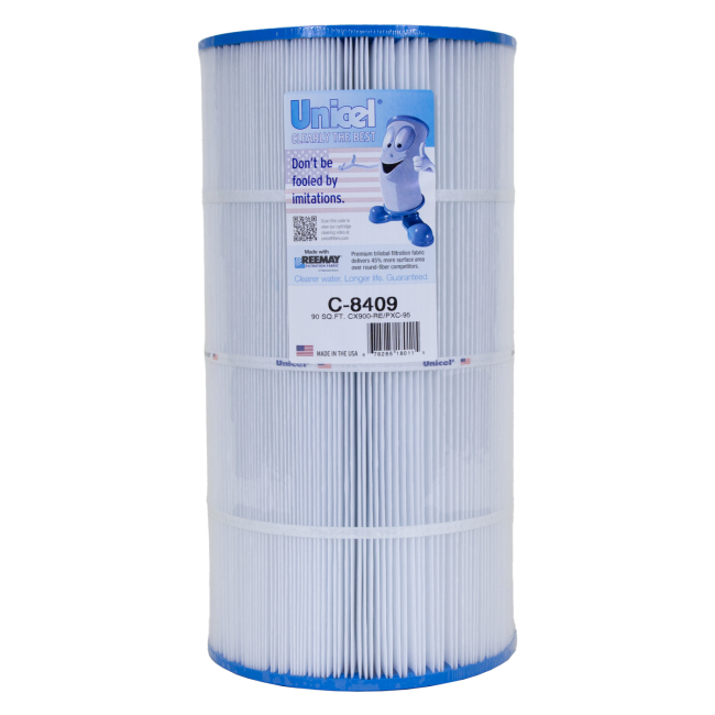 Unicel C-8409 8000 Series 17-3/8 in x 8-15/16 in Pleated Filter Cartridge 90 sq.ft.