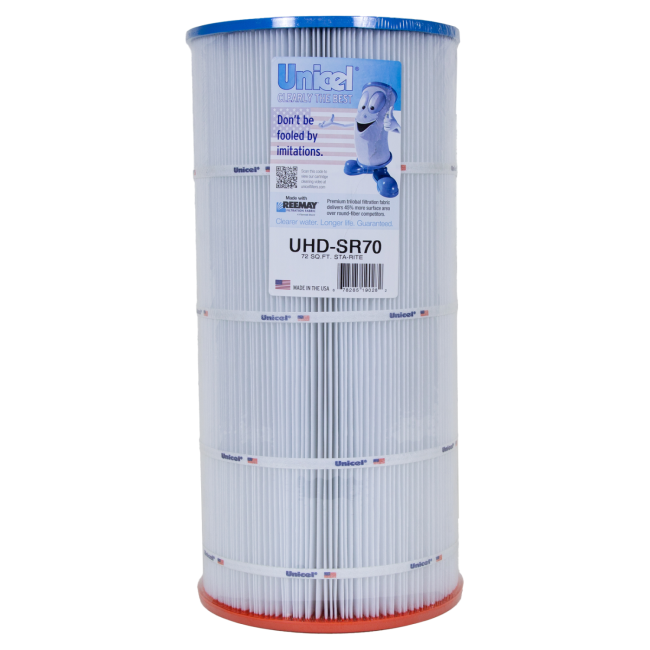 Unicel UHD-SR70 8000 Series 18-3/16 in x 8-11/16 in Pleated Filter Cartridge 72 sq.ft.