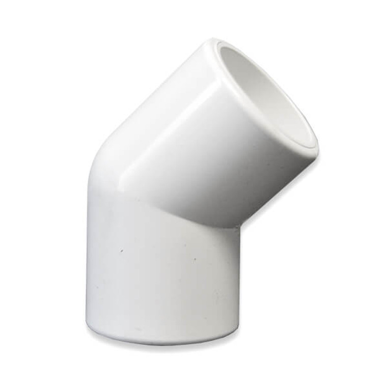 1/2" PVC 45-Degree Elbow Furniture Grade