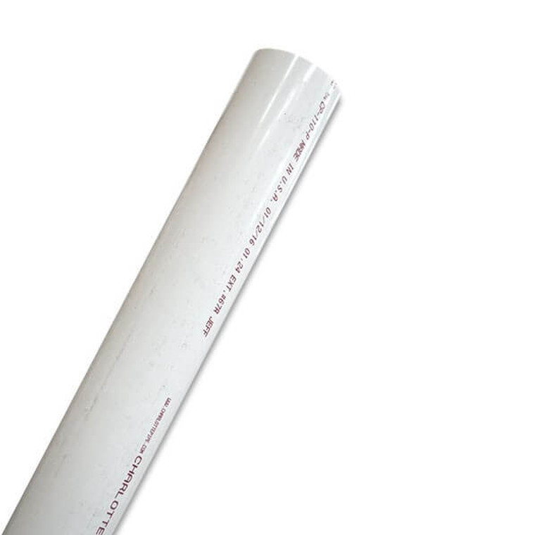 5" Schedule 40 White PVC Pipe 4004-050AB - 5ft