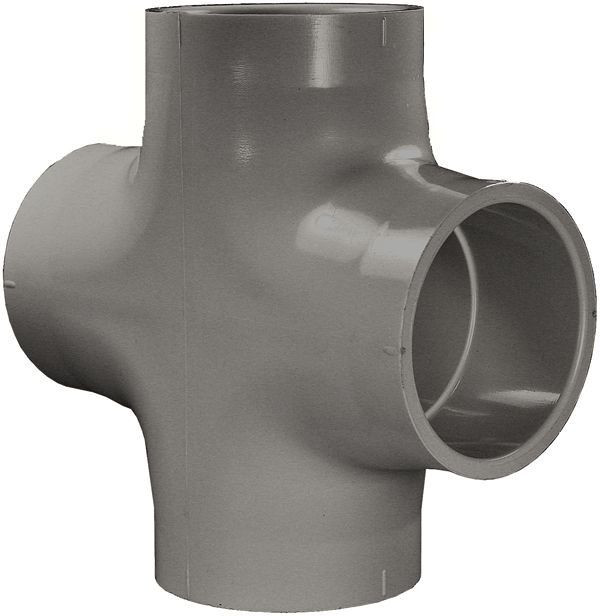 1/4" Schedule 80 PVC Cross 820-002
