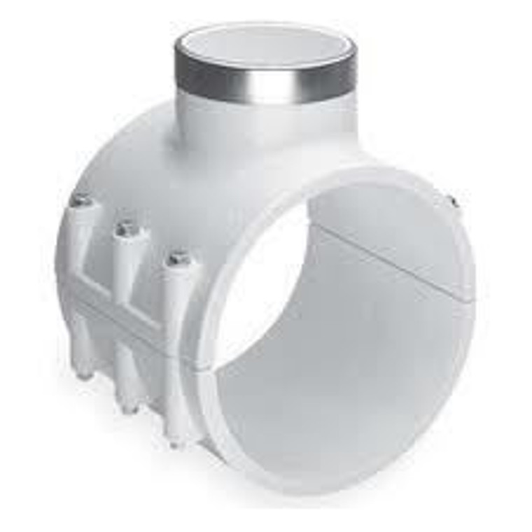 8" x 2 1/2" Schedule 40 PVC Saddle Clamp - Threaded 467E-579SR