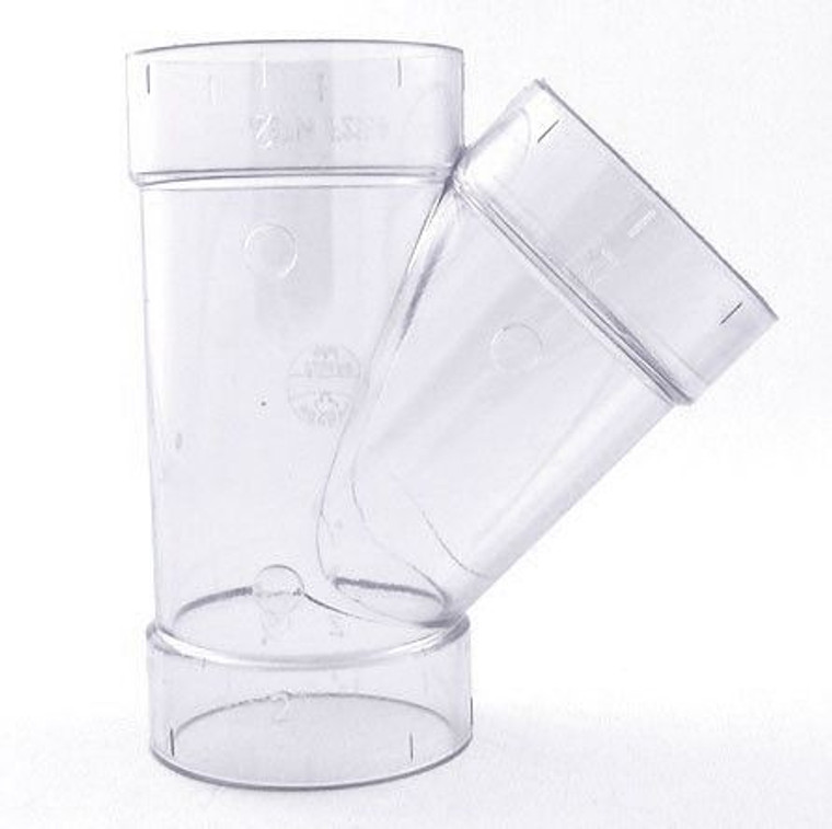 6" Clear PVC Wye 475-060L