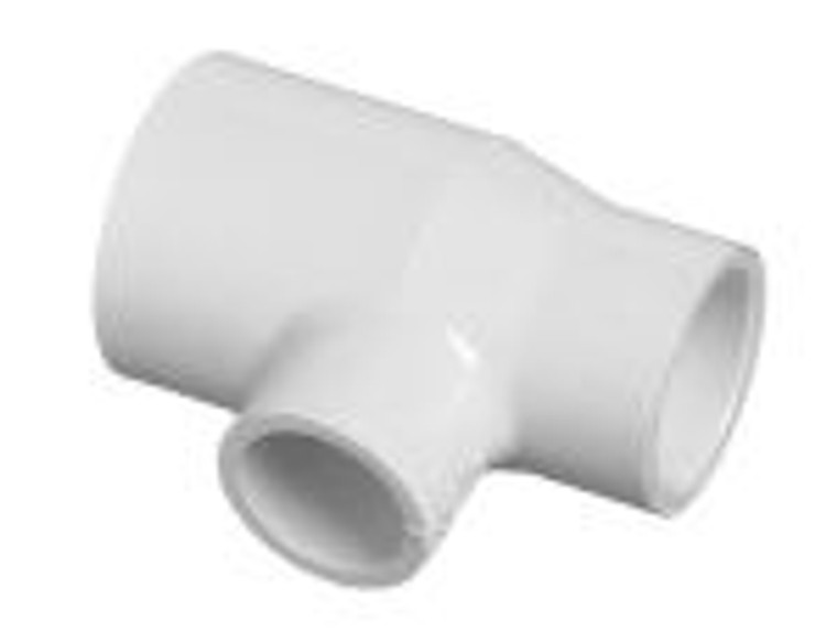 1 1/4" x 1" x 1/2" Reducing Tee Slip x Slip x Slip PVC Fittings Schedule 40