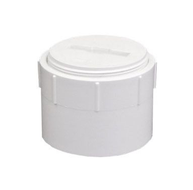 8" x 8" DWV PVC Fitting Cleanout w/ Countersunk Plug D8508