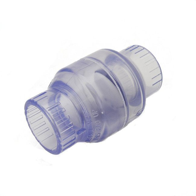 1-1/4" Clear PVC Swing Check Valve - Socket (S1520C-12)