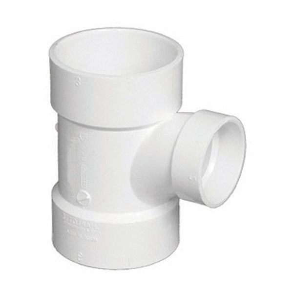8" x 3" DWV PVC Sanitary Reducing Tee 3790-580