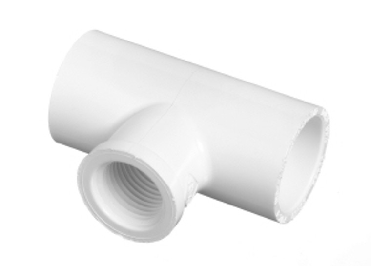 1 1/4" x 1 1/4" x 1/2" Reducing Tee Slip x Slip x Fipt PVC Fittings Schedule 40