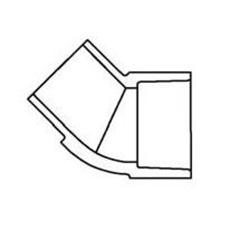 24" Sch 40 PVC 45 Street Elbow - Spig x Soc 427-240F