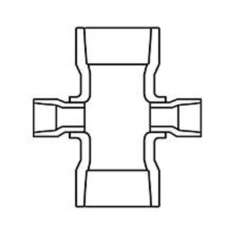 1-1/2" x 1/2" Sch 40 PVC Reducing Cross Soc 420-209