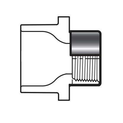 1" x 1/4" Sch 40 PVC SR Reducing Spigot Female Adapter - Spig x SR Fipt 478-128SR
