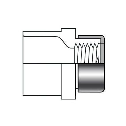 1" x 1/2" Sch 40 PVC SR Reducing Female Adapter - Soc x SR Fipt 435-130SR