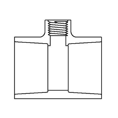 3" x 1-1/2" Sch 80 PVC Reducing Tee - Soc x Fipt 802-337