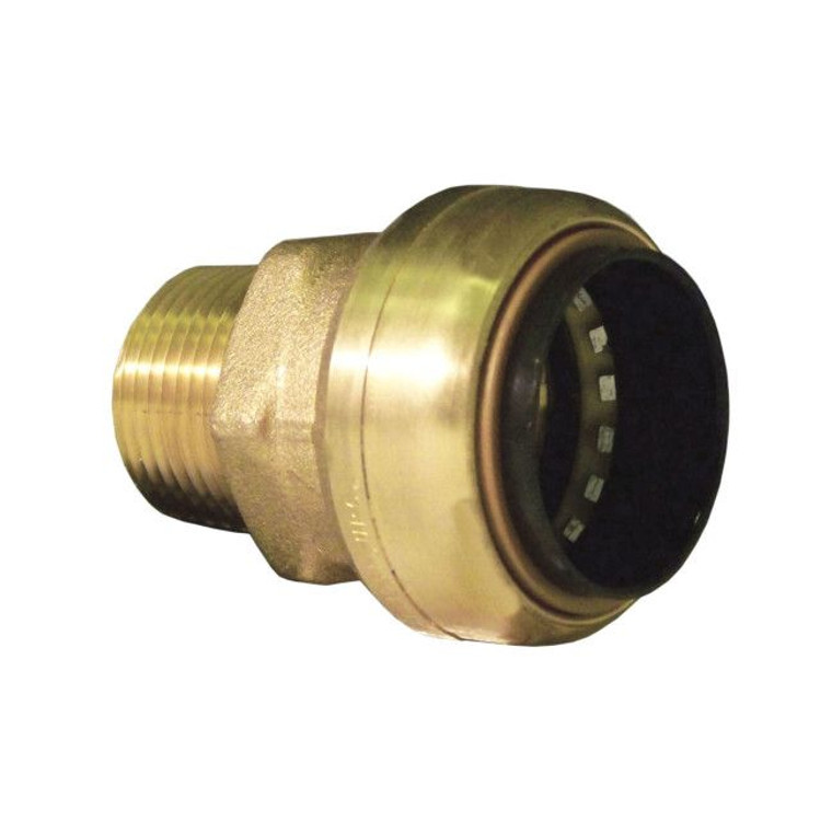 3/4" x 1/2" Brass Push Fit Reducing Male Adapter 10177395