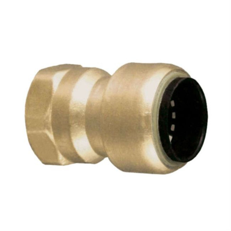 3/8" x 1/2" Brass Push Fit Reducer Female Adapter 10177355