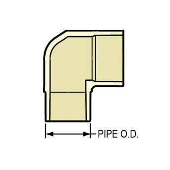 3/4" CTS CPVC 90 Degree Street Elbow 4109-007