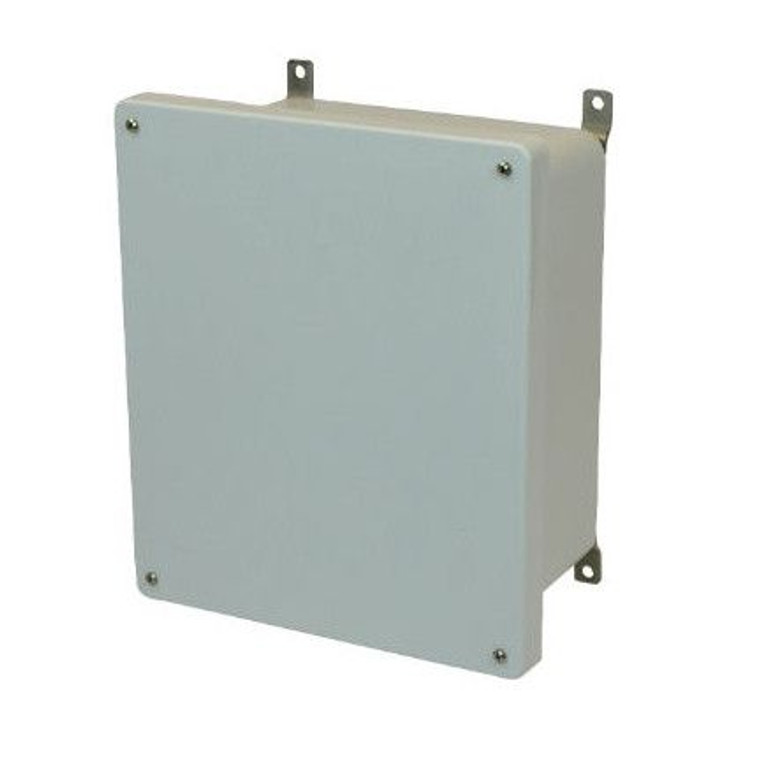 AM1648 16x14x8 NEMA 4X Fiberglass Enclosure w/ Lift-Off Screw Cover