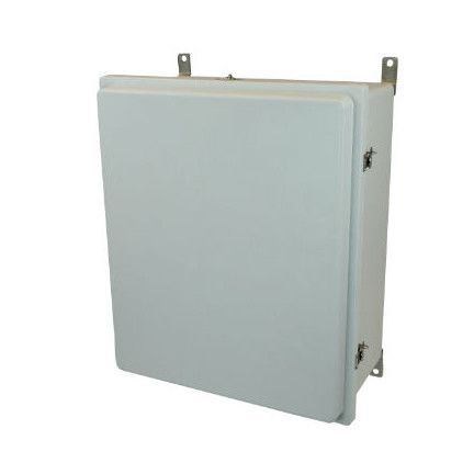 AM24200RT 24x20x10 NEMA 4X Fiberglass Enclosure w/ Raised Twist Latch Hinged Cover