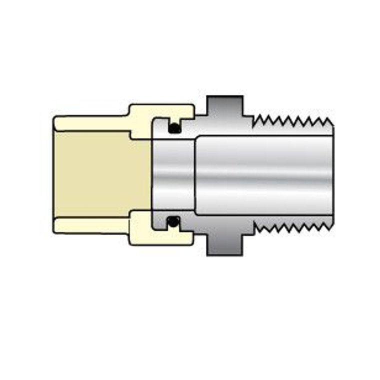 1-1/2" CTS CPVC Male Adapter Transition with Stainless Steel Thread 4136-015SS