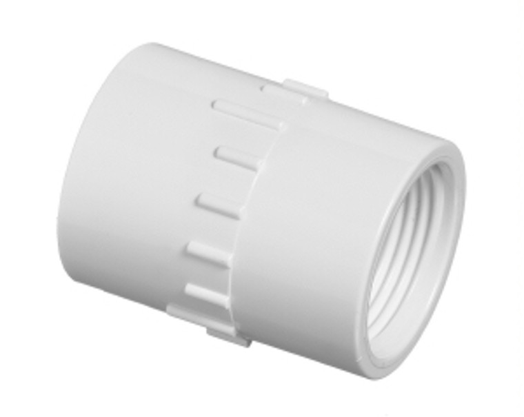 3/4" x 1/2" Reducing Female Adapter Slip x Fipt PVC Fitting Schedule 40