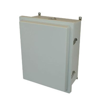 AM2068RL 20x16x8 NEMA 4X Fiberglass Enclosure w/ Raised Quick-Release Latch Hinged Cover
